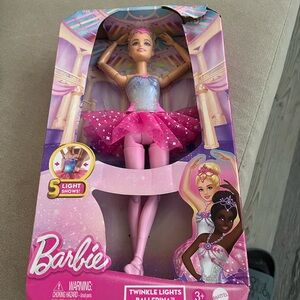 Mattel Barbie Twinkle Lights Ballerina Doll - Pink and Silver